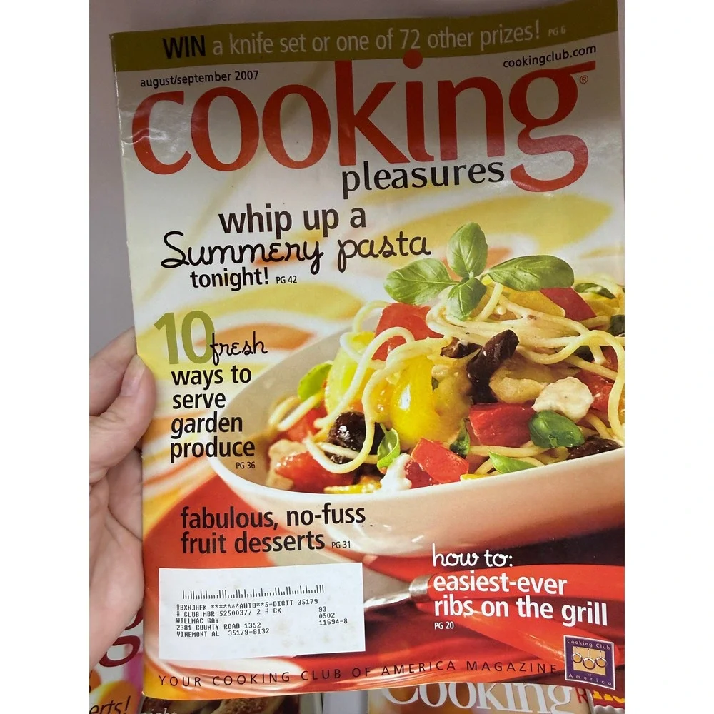 Vintage Cooking Magazine Lot 11 Cooking Pleasures Food & Wine Gourmet 2005-2008
